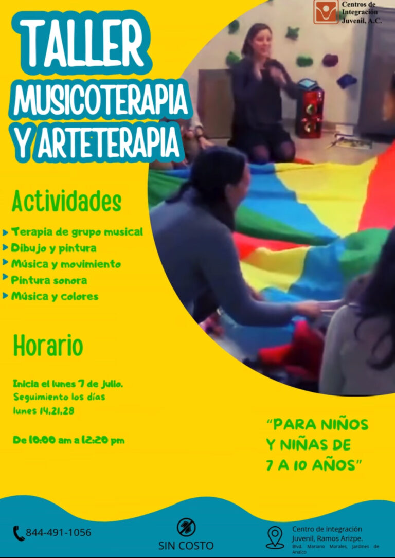Invita CIJ Ramos Arizpe a niñas y niños de 7 a 10 años al Taller de Musicoterapia y Arteterapia