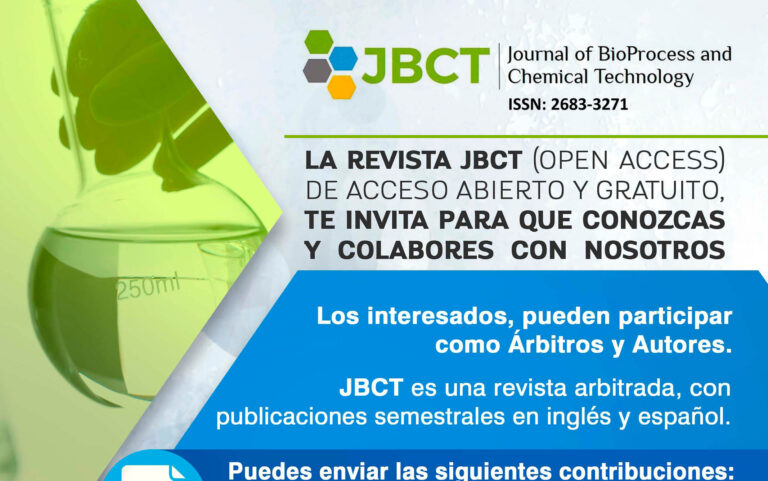 Invita UA de C a colaborar en su revista científica “Journal of BioProcess and Chemical Technology”