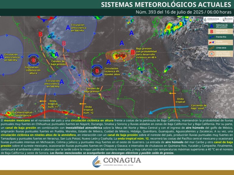 Prevén chubascos, descargas eléctricas y posible granizo en Coahuila