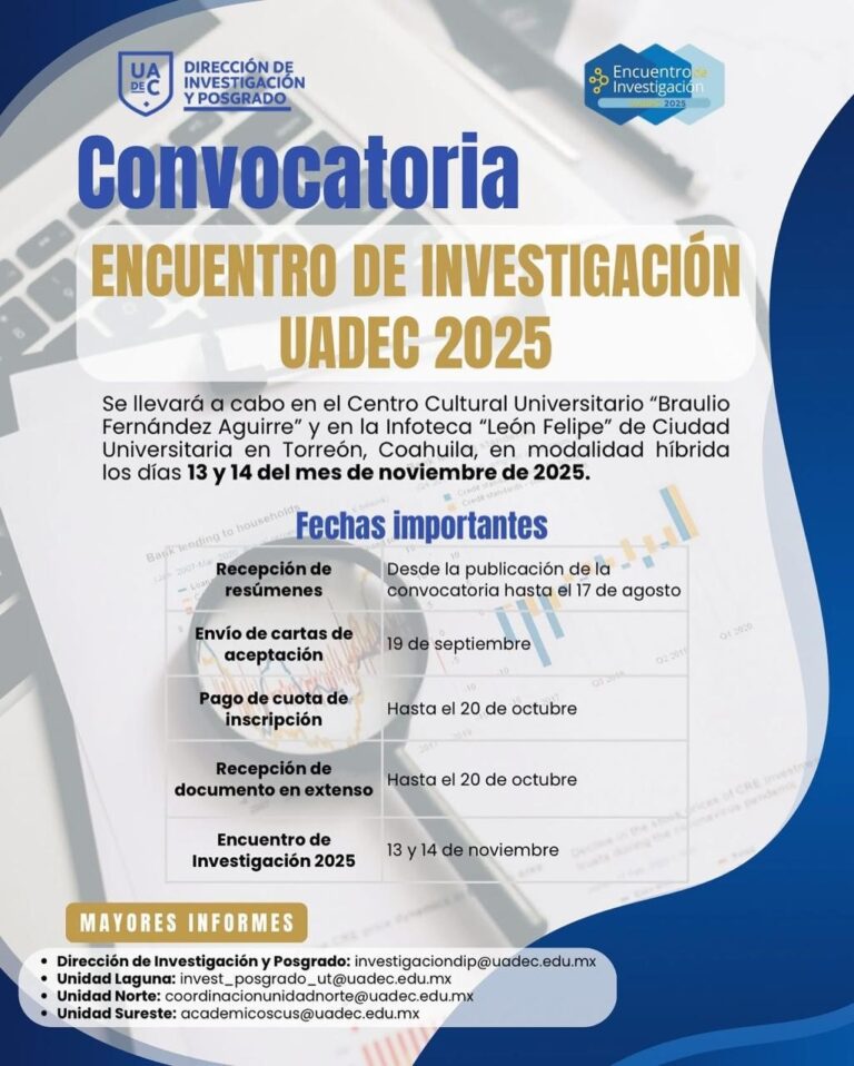 Realizarán en la UA de C el Encuentro de Investigación 2025