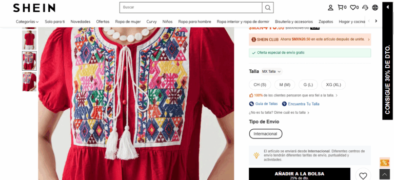 El Gobierno de Oaxaca exige a Shein retirar ropa que copia diseños de trajes tradicionales de la región