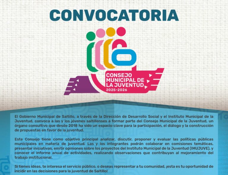 Convoca Municipio a formar parte del Consejo Municipal de la Juventud
