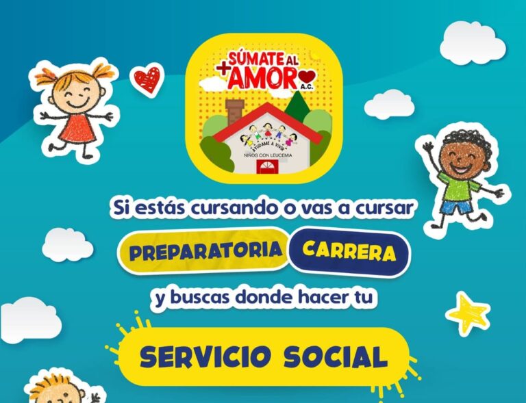 ¿Eres estudiante y te gusta ayudar? Realiza tu servicio social en Súmate al Amor/Niños con Leucemia