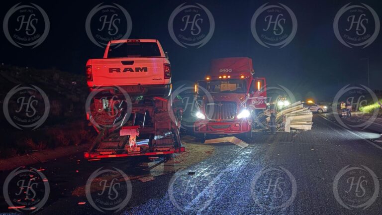 Grave accidente en libramiento norponiente deja un lesionado y daños materiales en Ramos Arizpe