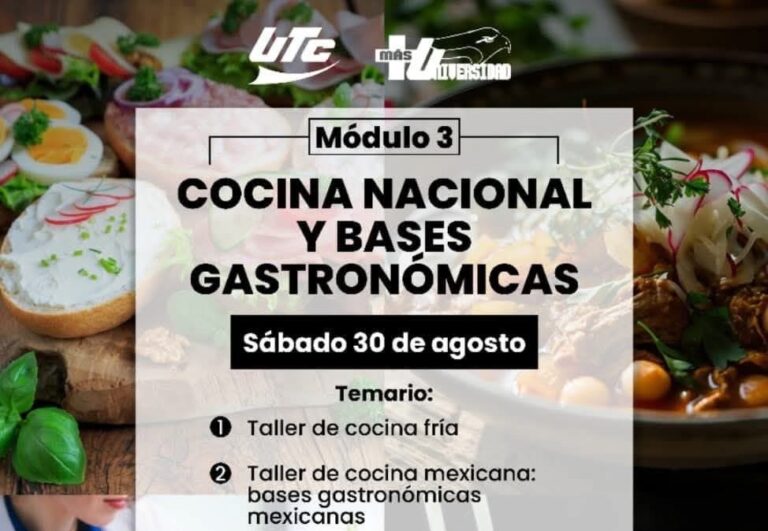 Invita la UTC a módulo de “Cocina Nacional y Bases Gastronómicas”