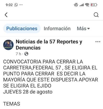 Promueven bloquear la 57 en Galeana por inseguridad