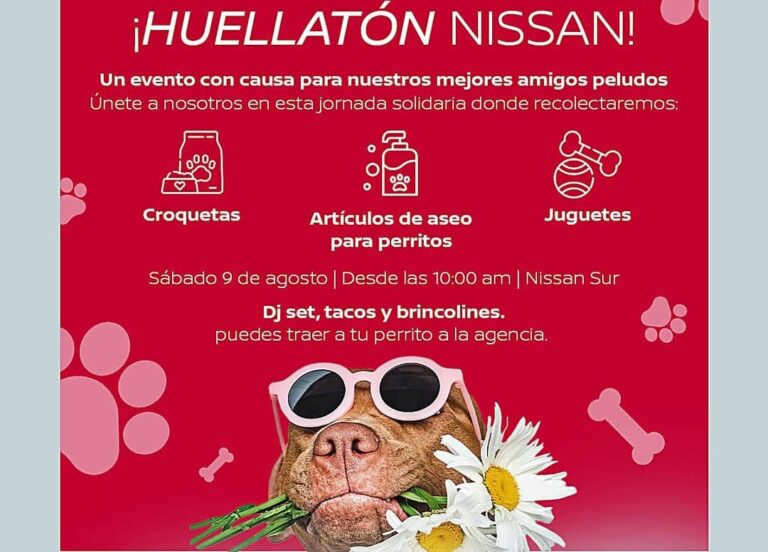 Será este sábado el “Huellatón” Nissan, a beneficio de perritos en situación de calle