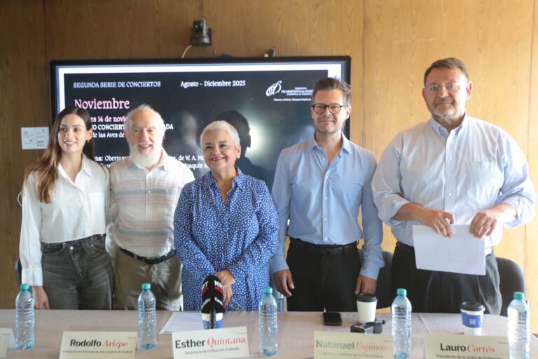 Cultura Coahuila presenta segunda serie de conciertos 2025 de la Orquesta Filarmónica del Desierto por su décimo aniversario