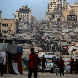 MIDEAST-GAZA CITY-DISPLACEMENT-TENTS