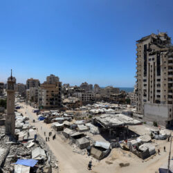 MIDEAST-GAZA CITY-DISPLACED PEOPLE-TENTS