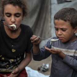 MIDEAST-GAZA CITY-DISPLACED FAMILY