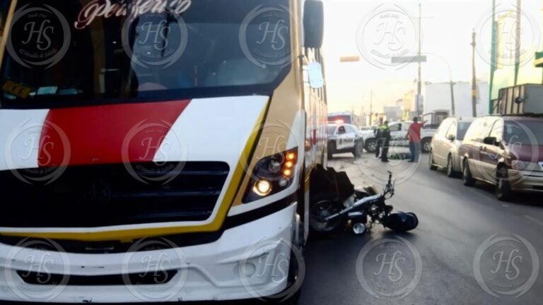 Muere joven motociclista tras accidente vial en el centro de Saltillo