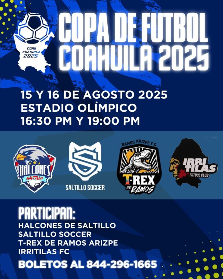 Será Saltillo sede de primera Copa de Futbol Coahuila 2025