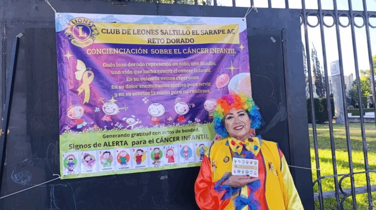 Con campaña, abona Club de Leones de Saltillo a detección oportuna de cáncer infantil