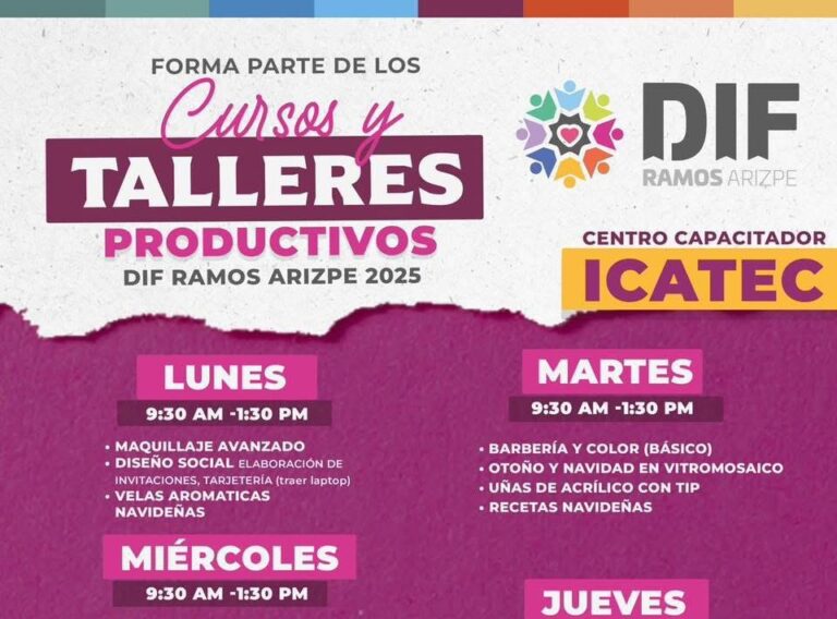 DIF Ramos Arizpe e ICATEC impulsan talleres productivos para la comunidad