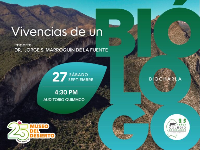 ¿Quieres saber que hace un biólogo y cómo se forma? Asiste a la bio charla del Dr Jorge Marroquín de la Fuente