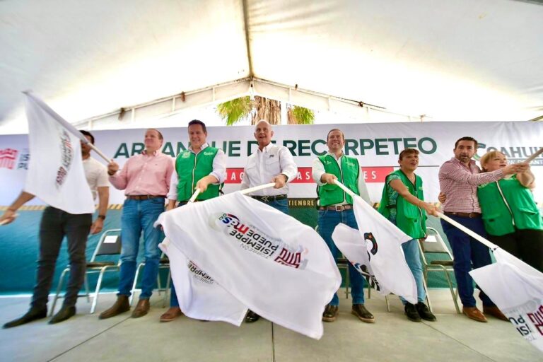 Román Alberto Cepeda González arranca el recarpeteo del bulevar Diagonal Las Fuentes