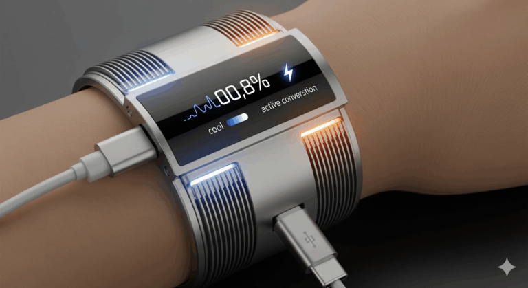 Científicos chinos desarrollan una pulsera que convierte el calor corporal en electricidad