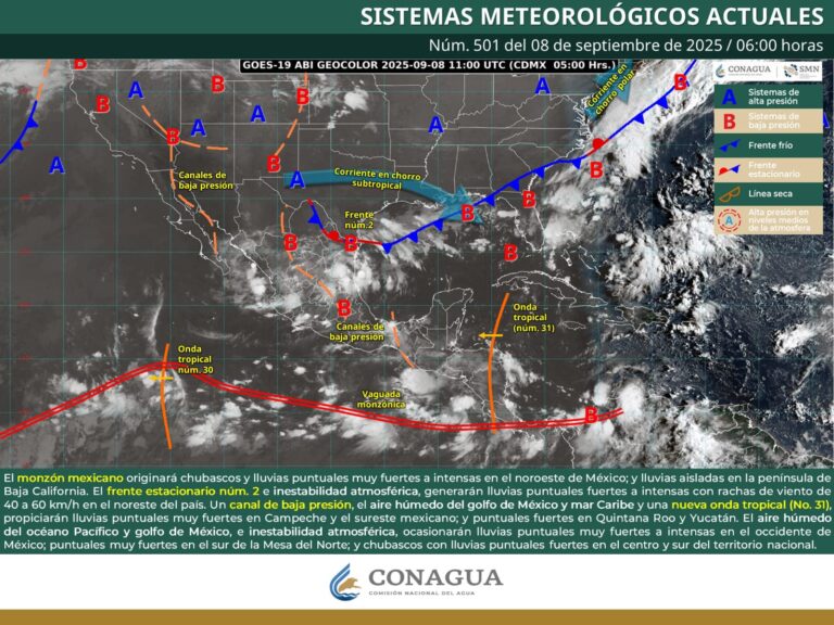 Continúa el pronóstico de frente frío y lluvias fuertes en Coahuila