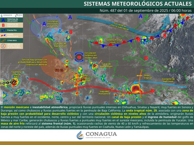 Frente frío número 1 generará lluvias muy fuertes en Coahuila