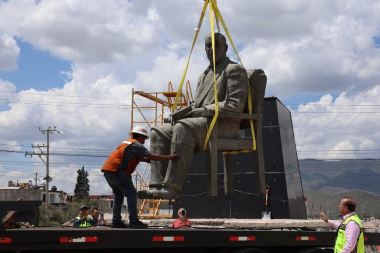 Inician trabajos de mantenimiento para la reubicación del monumento a Vito Alessio Robles