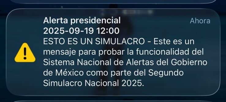 Se activa alerta sísmica por simulacro