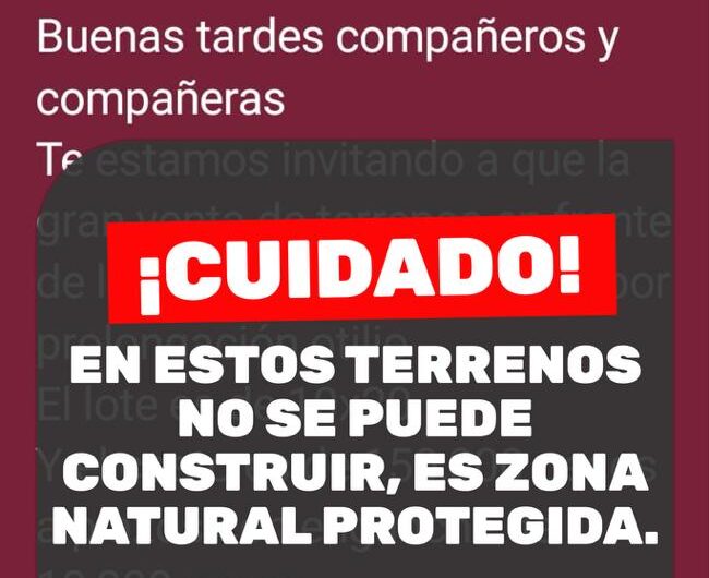 Alerta Gobierno Municipal sobre venta ilegal de terrenos