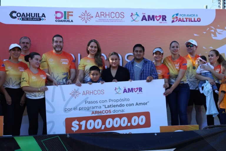 Recauda Carrera ARHCOS 100 mil pesos a beneficio del DIF Saltillo