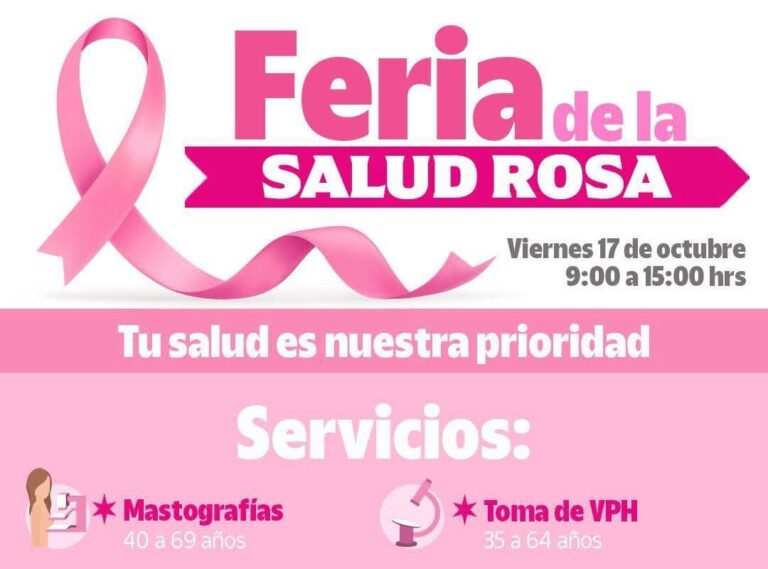 Será este viernes la Feria de la Salud Rosa en la Cruz Roja Saltillo
