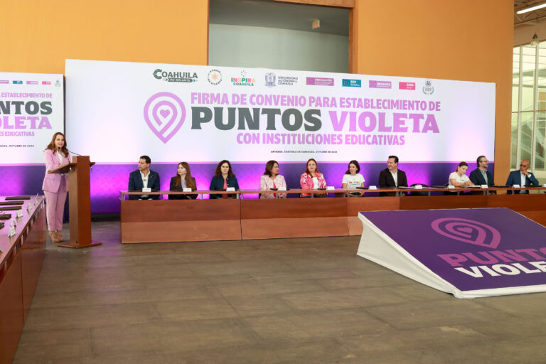 Firma UA de C con el Gobierno del Estado de Coahuila el convenio para el establecimiento de Puntos Violeta