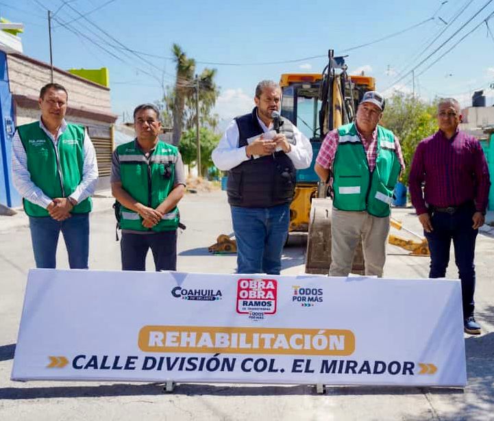 Impulsa Tomás Gutiérrez obras que mejoran la calidad de vida en Ramos Arizpe