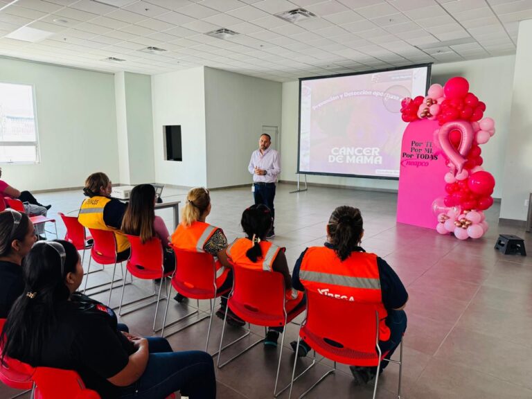 Lleva IMM pláticas de prevención sobre el cáncer de mama a empresas de Saltillo