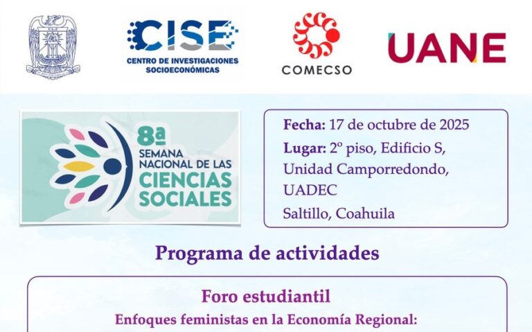 Realizará CISE de la UA de C el foro estudiantil “Enfoques Feministas en la Economía Regional