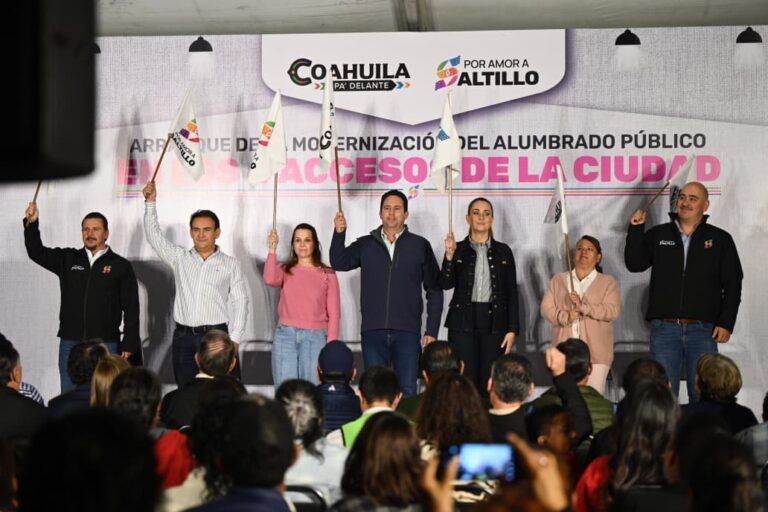 Arranca Javier Díaz modernización de alumbrado en los 4 accesos a Saltillo