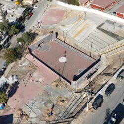 Avanzan los trabajos de rehabilitación en la plaza Fidel Velázquez de RA