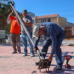 Avanzan los trabajos de rehabilitación en la plaza Fidel Velázquez de RA2
