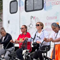 Llega la Brigada Naranja “Unidas por Ellas” al parque Abraham Curbelo