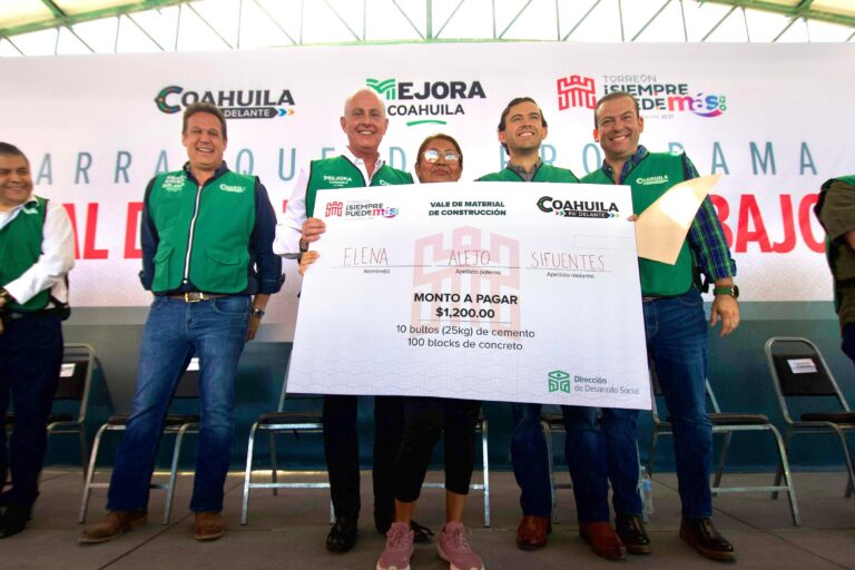 Román Alberto Cepeda González arranca programa de materiales de construcción a bajo costo