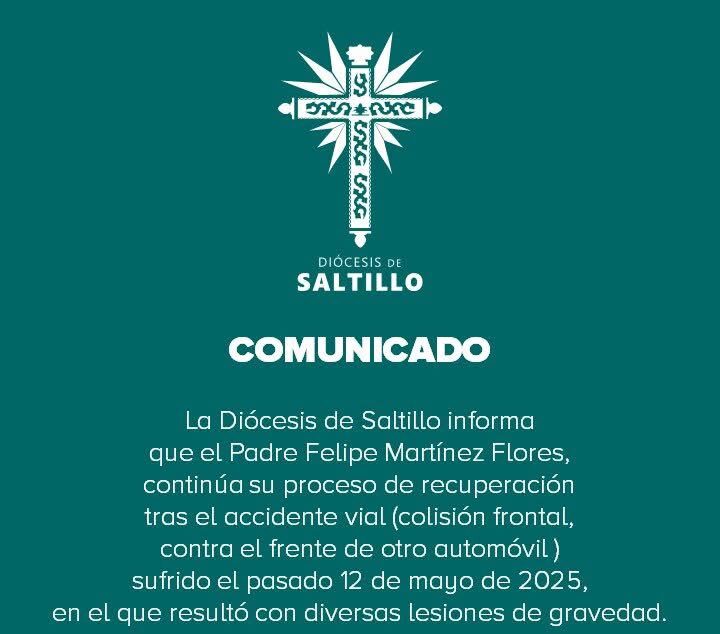 Avanza recuperación del padre Felipe Martínez Flores tras accidente vial