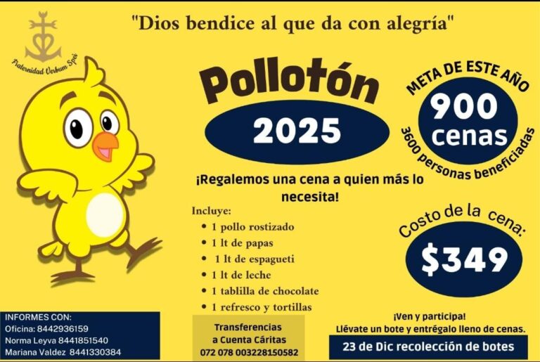Con “Pollotón” regalarán cenas navideñas a familias de Saltillo en situación vulnerable 