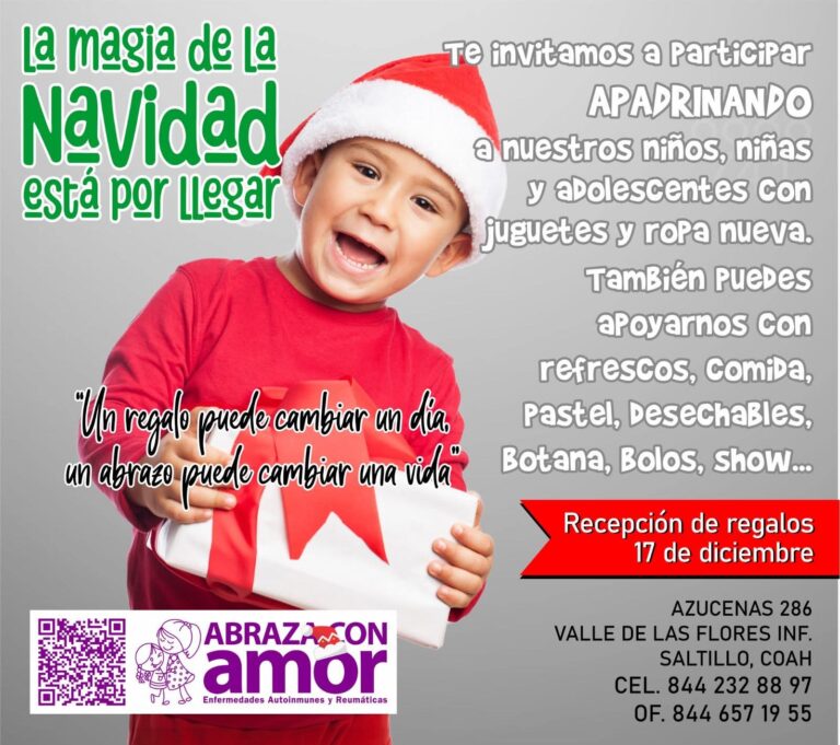 Invita Fundación AMMA a apadrinar con juguetes y ropa nueva a menores con enfermedad autoinmune