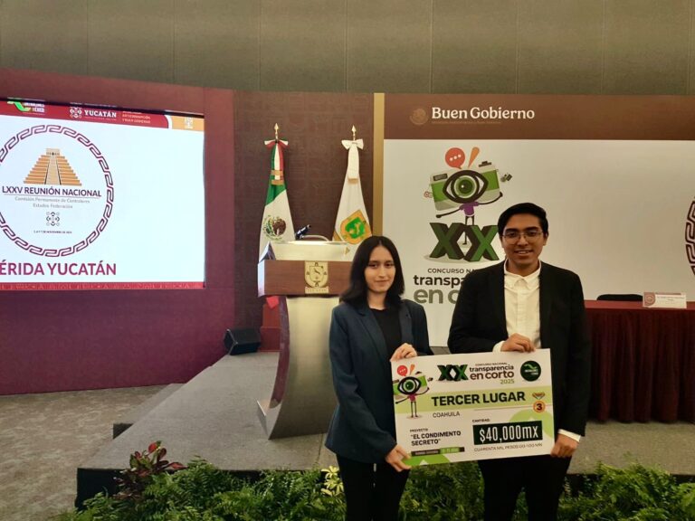 Premian a coahuilenses en Concurso Nacional “Transparencia en Corto 2025”