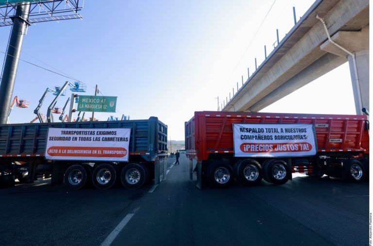 Transportistas y campesinos se manifiestan por inseguridad y extorsión en el país