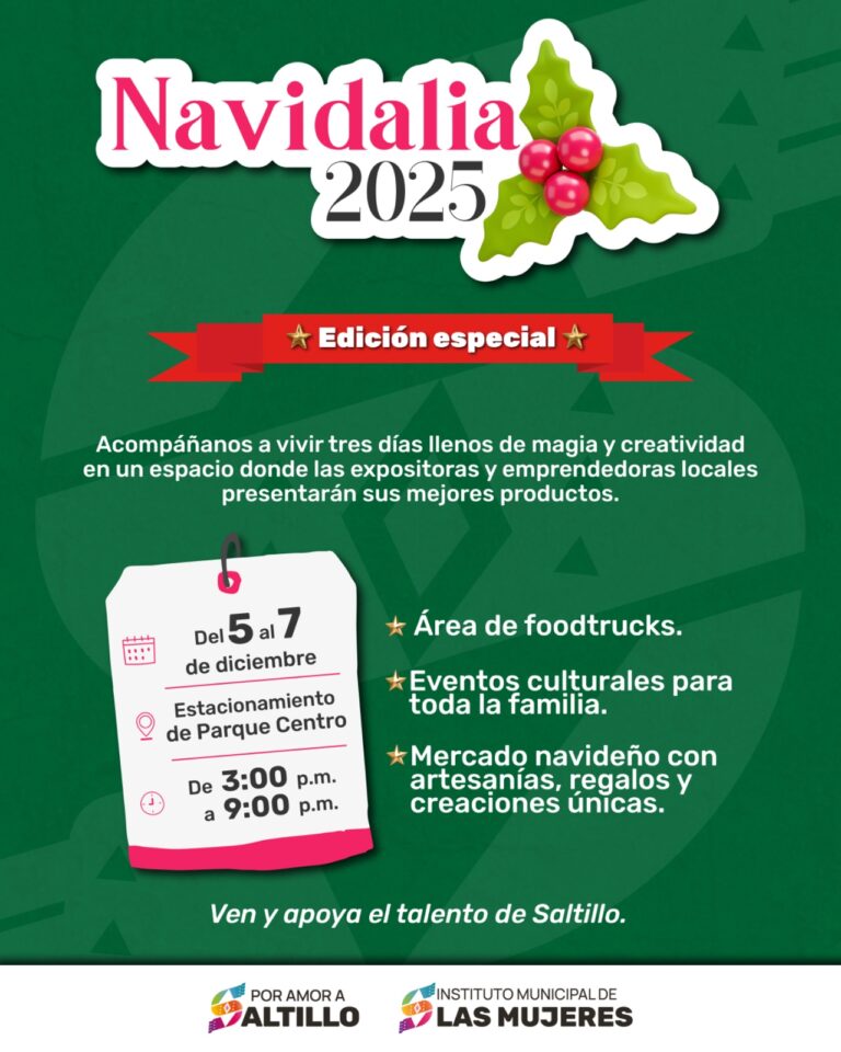 Invita Gobierno de Saltillo a Navidalia 2025