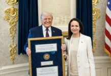 Premio no puede ser transferido: dice Fundación Nobel sobre entrega de María Corina a Trump