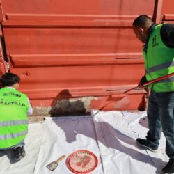 Elimina Gobierno de Saltillo pintas y grafiti en el Centro Histórico1