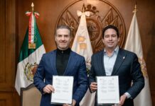Estrechan Javier Díaz y Adrián de la Garza alianza para el turismo y desarrollo económico