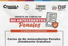 Invita DIF Ramos Arizpe a aprovechar jornada gratuita de cartas de No Antecedentes Penales