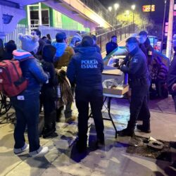 Lleva policía estatal acciones de proximidad ante el frente frío