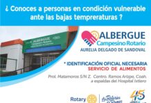 Rotarios de Ramos Arizpe ofrecen albergue ante la llegada del frente frío 27